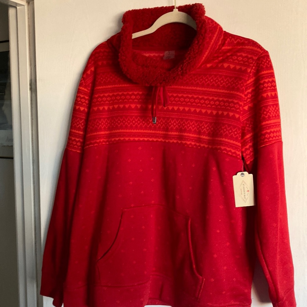 St. John’s Bay Pullover Sweater, fuzzy, warm XL, new with tags